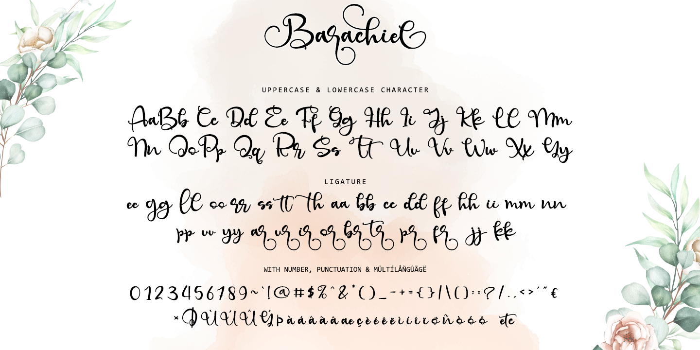 Barachiel Alternate Regular Font preview